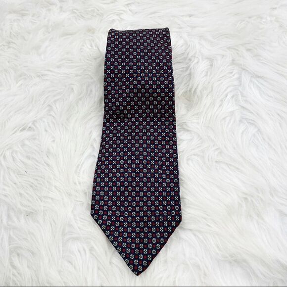 Christian Dior Silk Patterned Tie - Picture 1 of 5